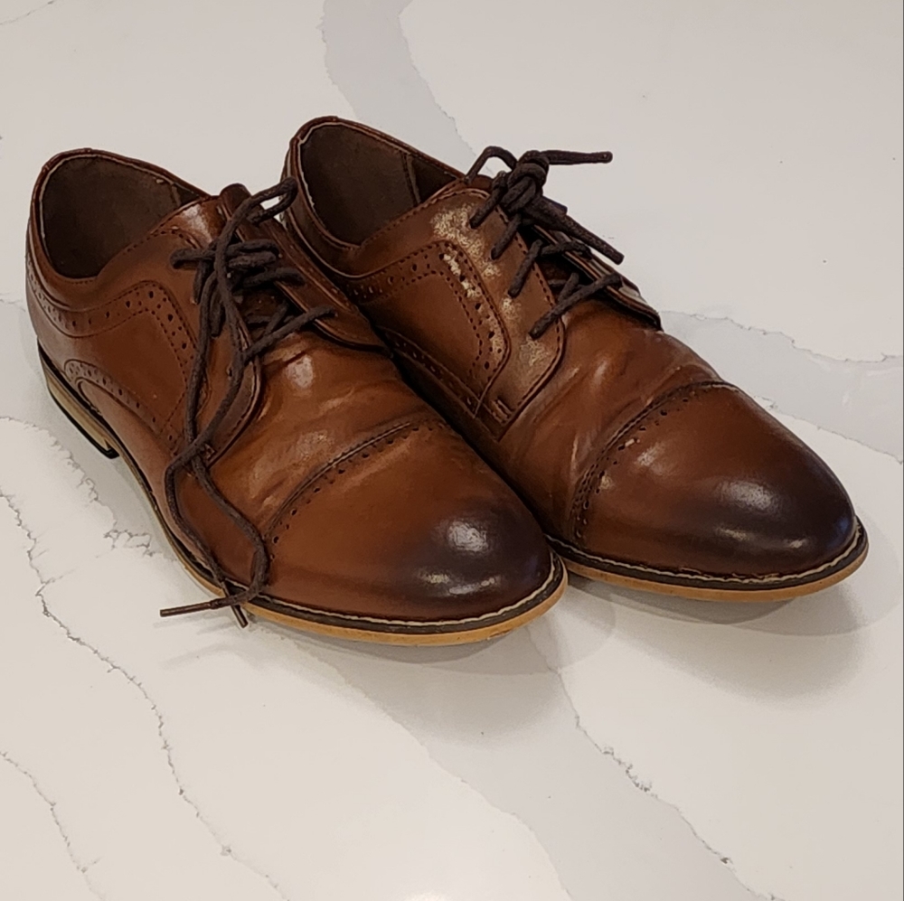 Excellent Condition Stacy Adams Dickinson Cap Toe Oxford Mens Dress Shoe(Cognac)